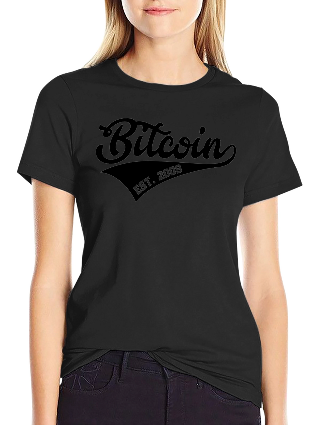 Bitcoin EST. 2009 Black Graphic T-Shirt