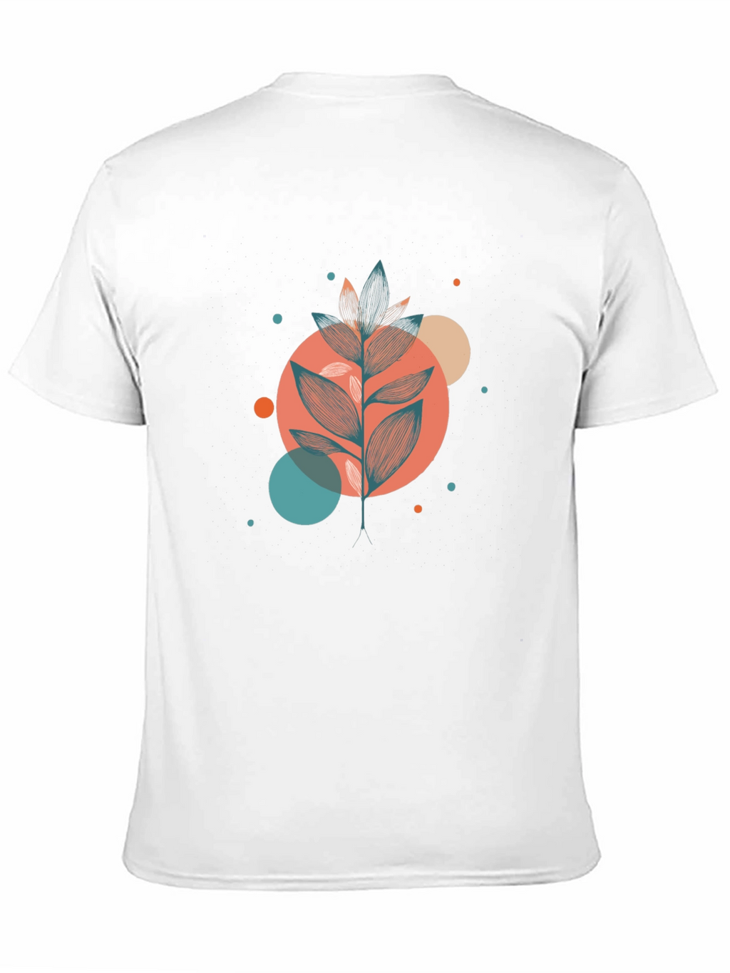 Stylish Botanical Graphic Black T-Shirt