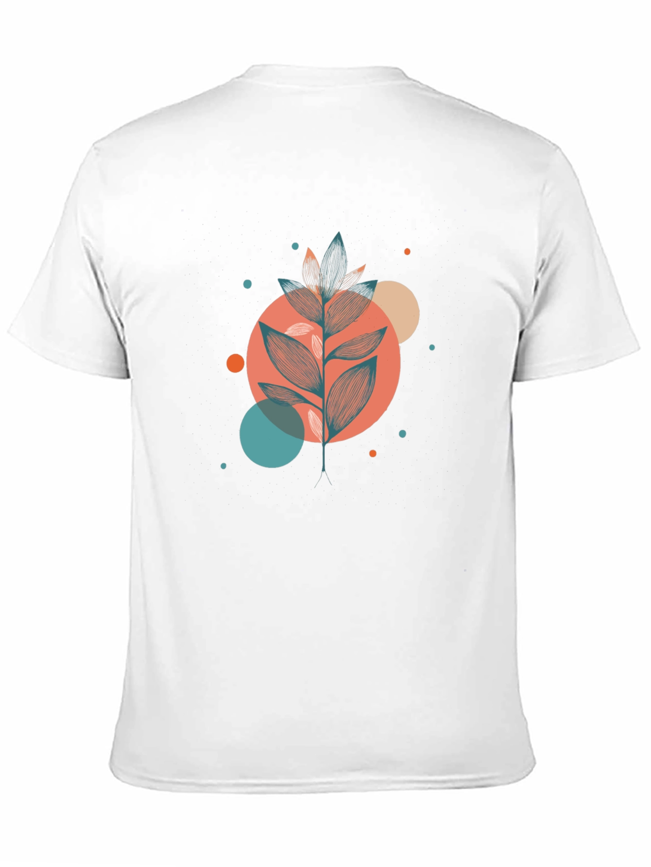 Stylish Botanical Graphic Black T-Shirt