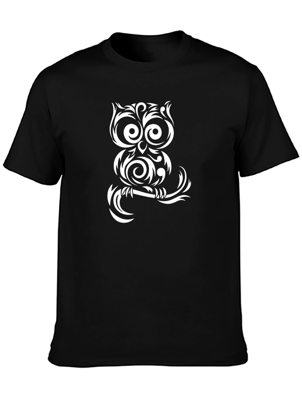 Owl Graphic Tee - Black Cotton Blend