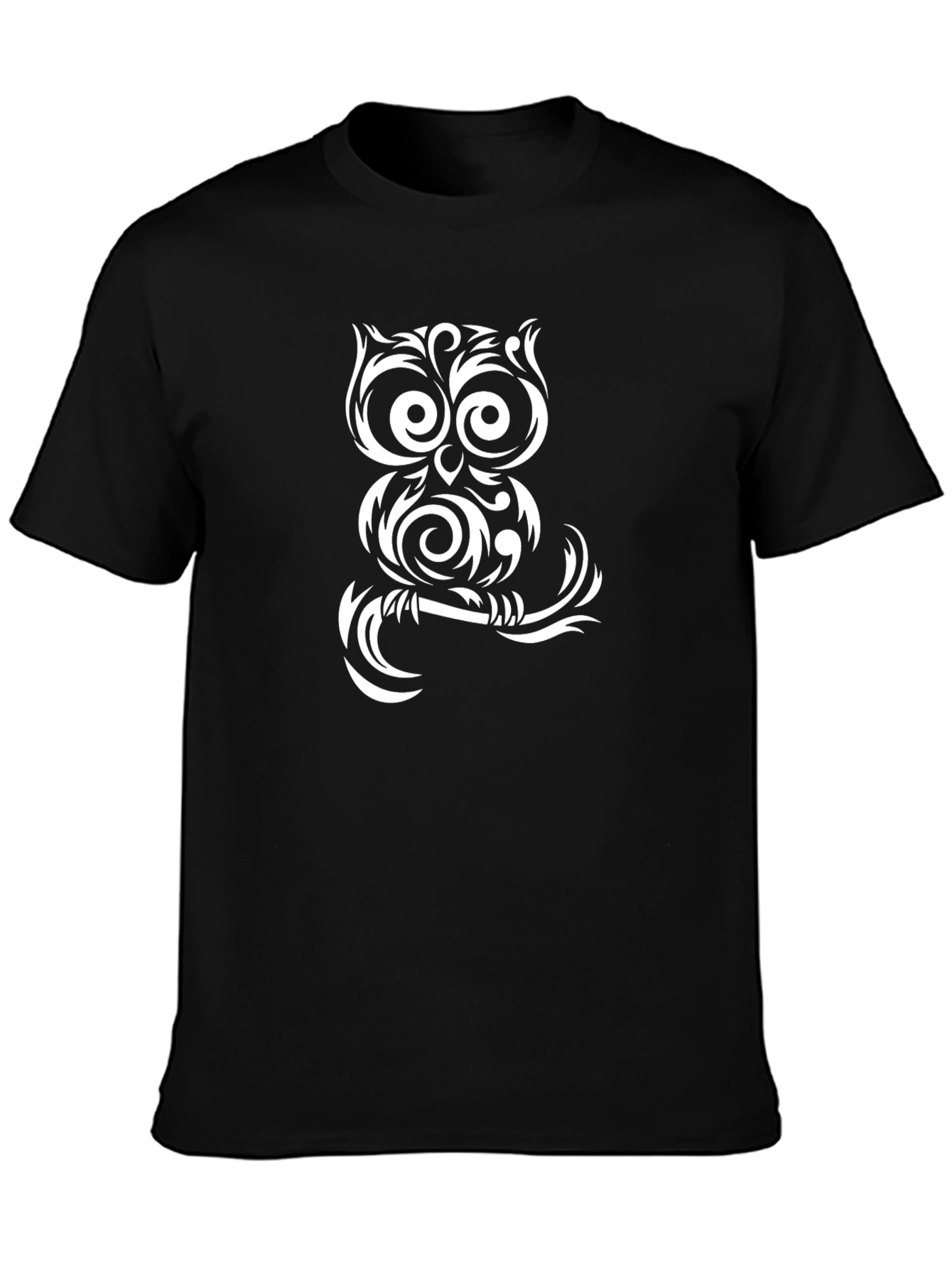 Owl Graphic Tee - Black Cotton Blend