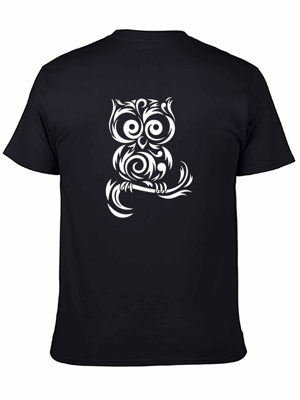Owl Graphic Tee - Black Cotton Blend