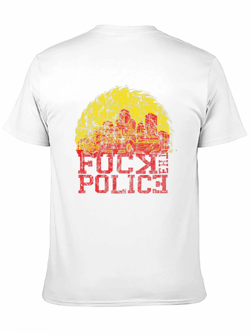 Distressed F**k Police Graphic Tee