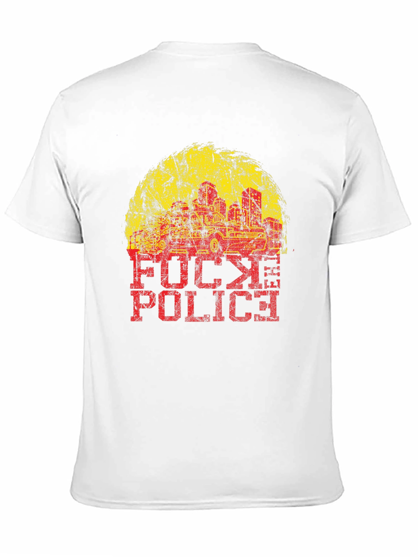 Distressed F**k Police Graphic Tee