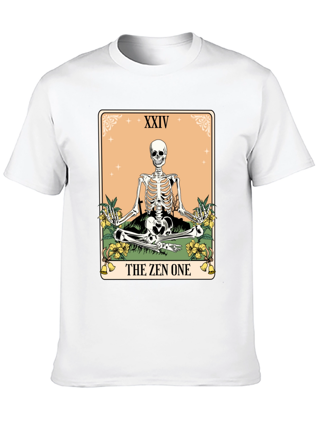 Zen Skeleton Tarot Card T-Shirt