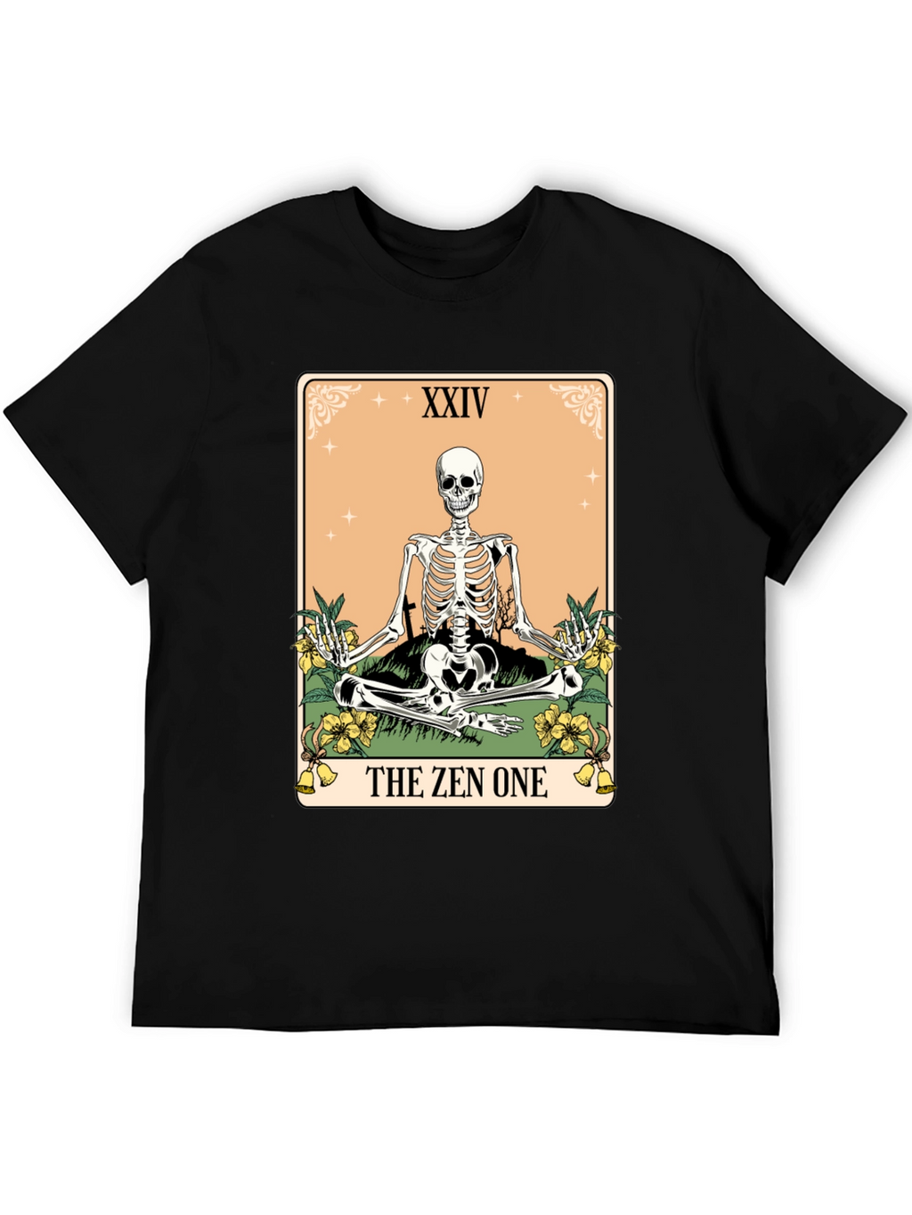 Zen Skeleton Tarot Card T-Shirt