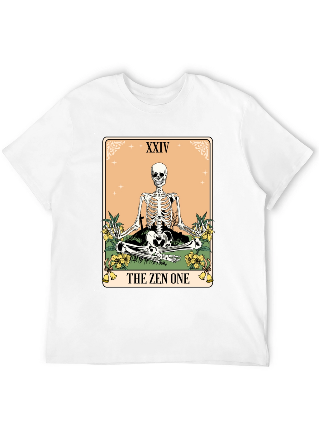 Zen Skeleton Tarot Card T-Shirt