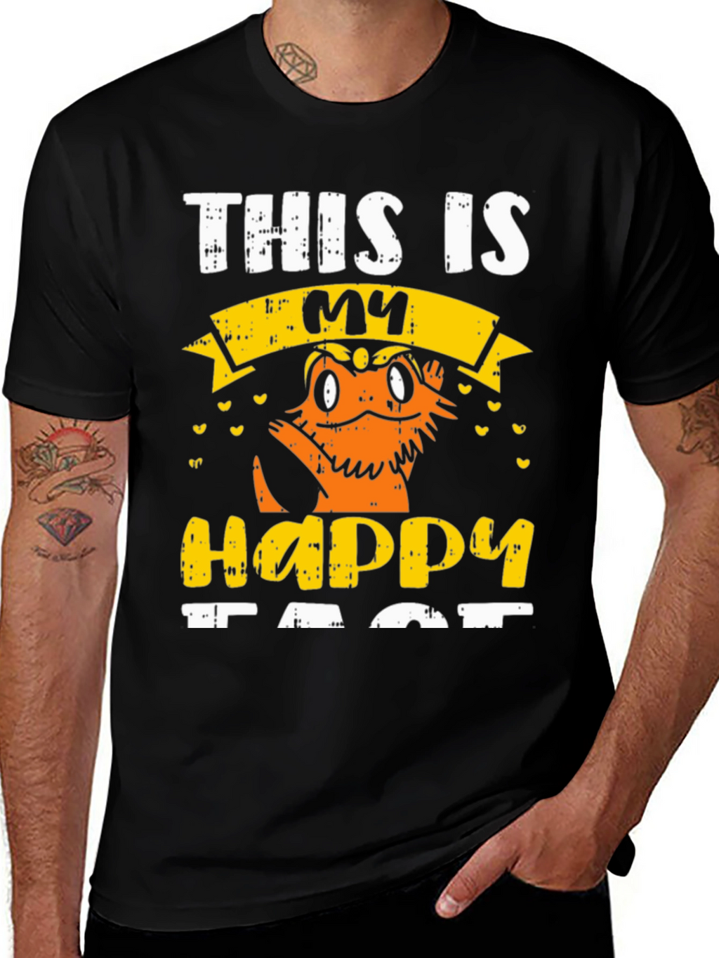 Happy Face Bearded Dragon T-Shirt