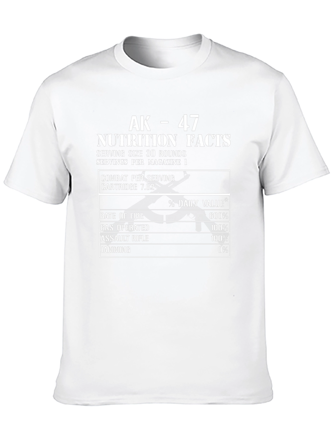 AK-47 Nutrition Facts Funny T-Shirt