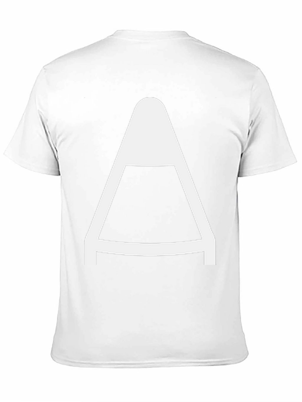 Mens Black T-Shirt with Bold White A Graphic