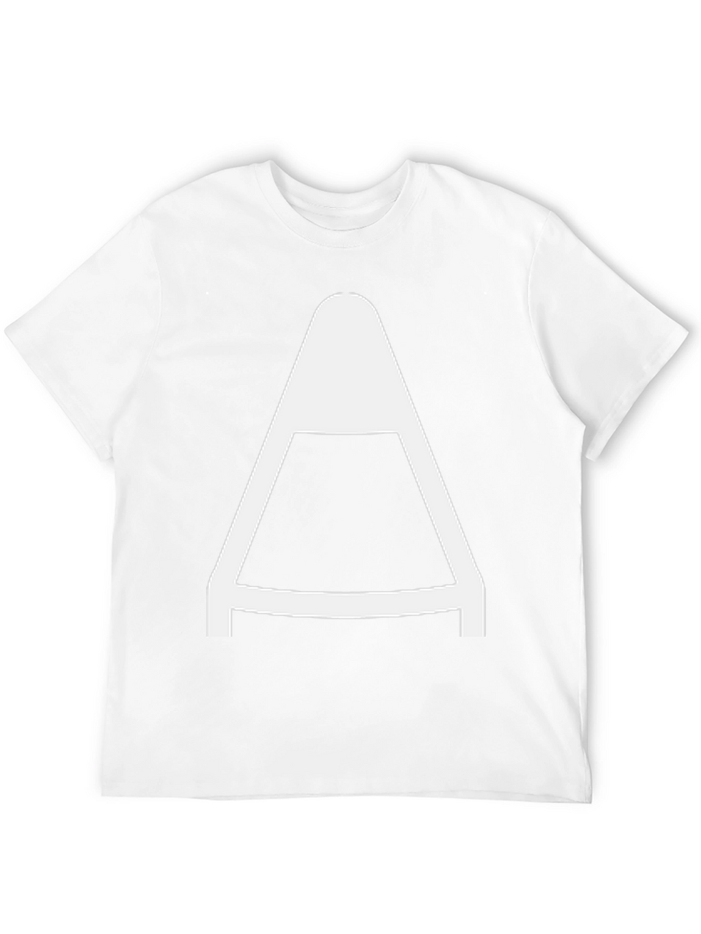 Mens Black T-Shirt with Bold White A Graphic