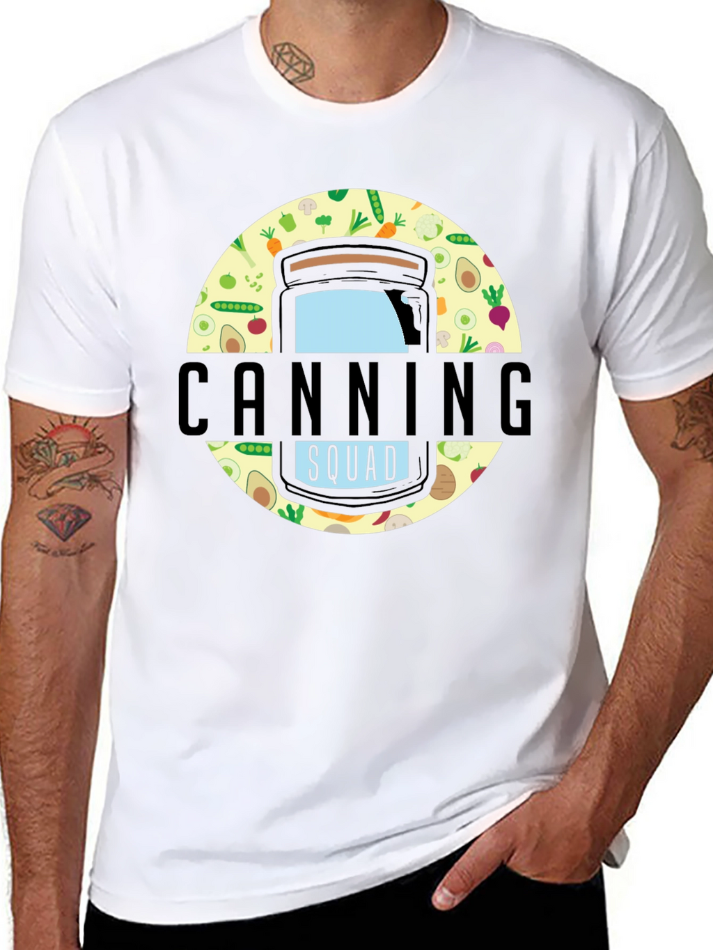 Canning Squad Graphic T-Shirt - Black Cotton Blend