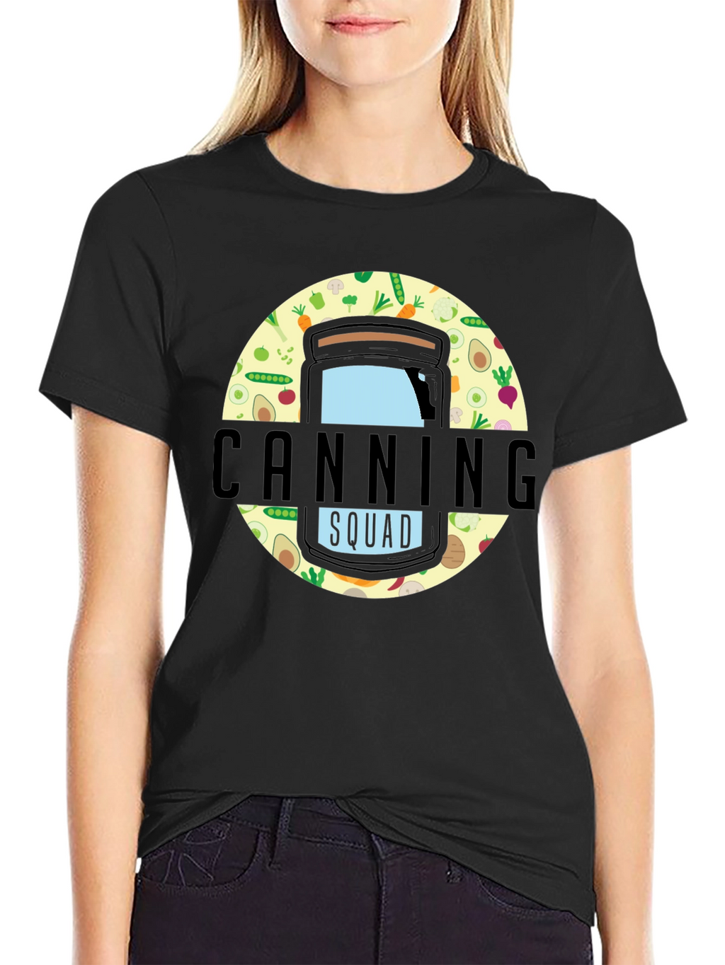 Canning Squad Graphic T-Shirt - Black Cotton Blend