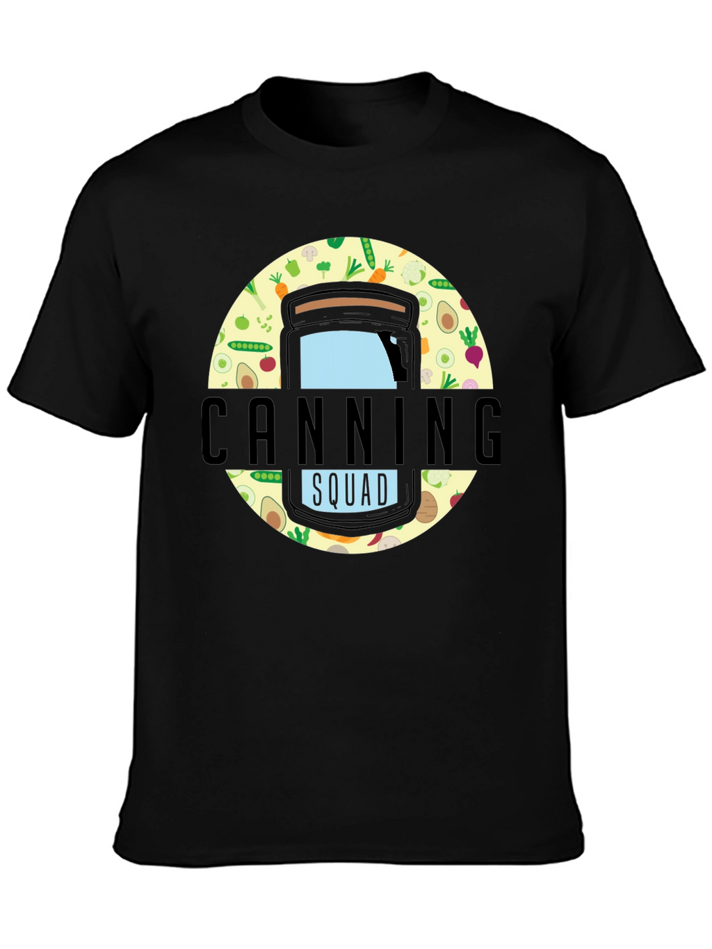 Canning Squad Graphic T-Shirt - Black Cotton Blend
