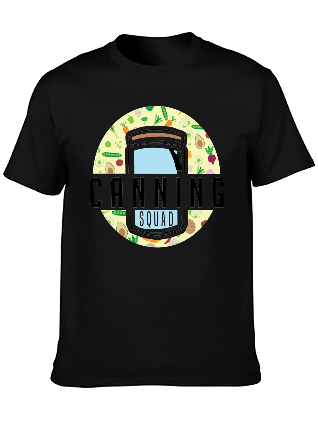 Canning Squad Graphic T-Shirt - Black Cotton Blend