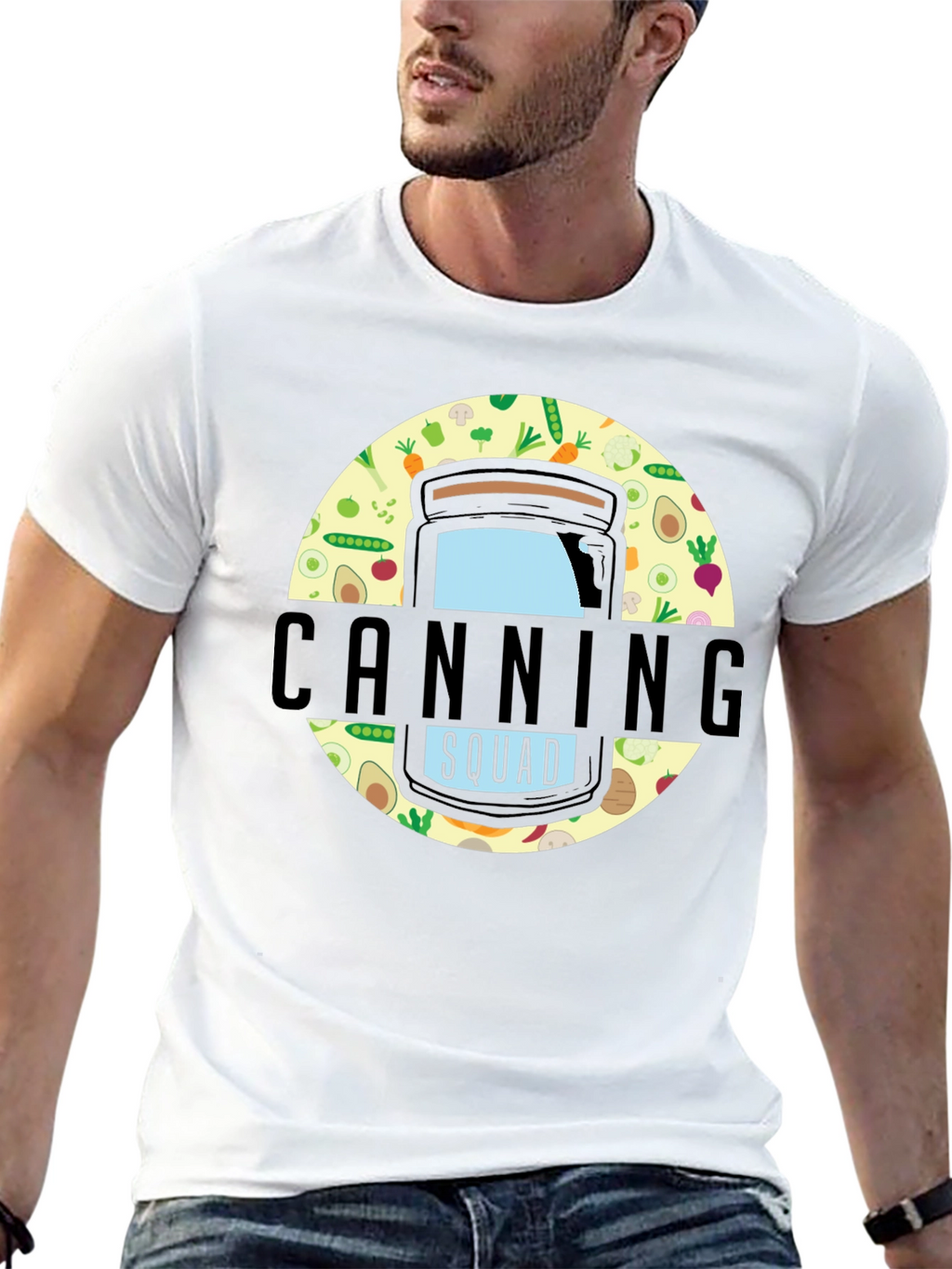 Canning Squad Graphic T-Shirt - Black Cotton Blend