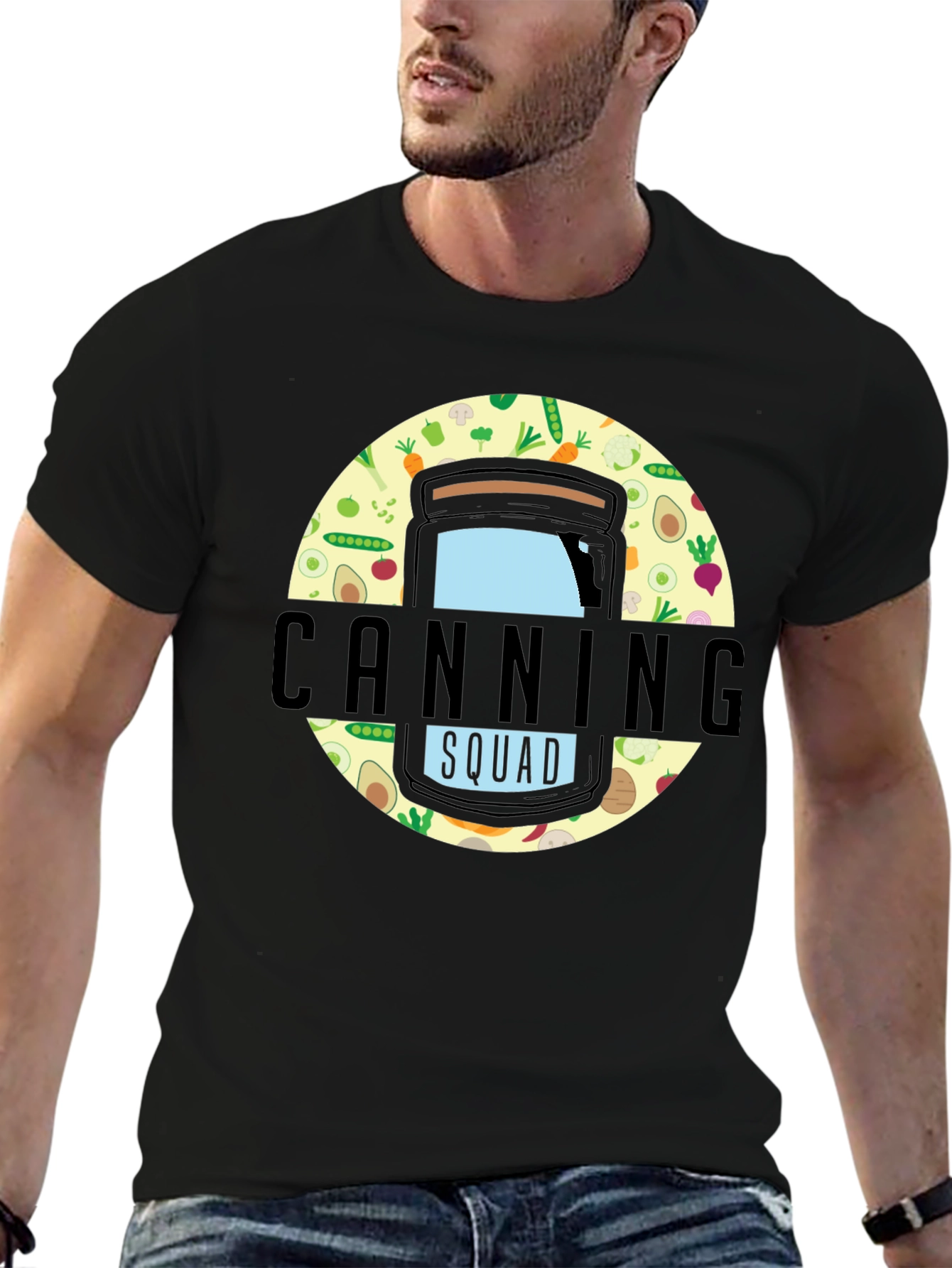 Canning Squad Graphic T-Shirt - Black Cotton Blend