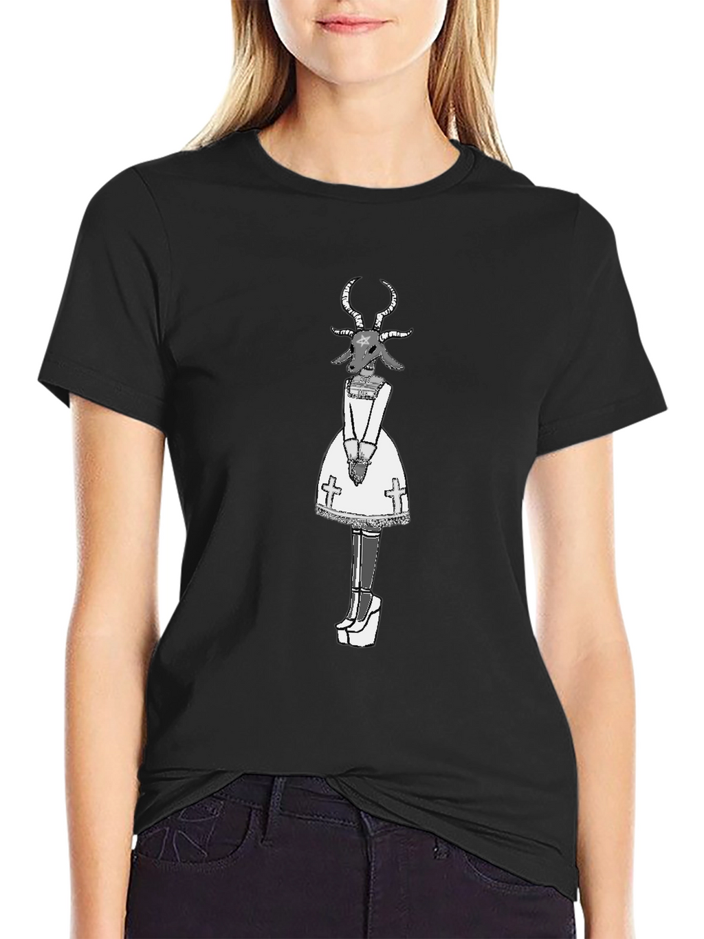 Baphomet Graphic Tee - Occult Fashion