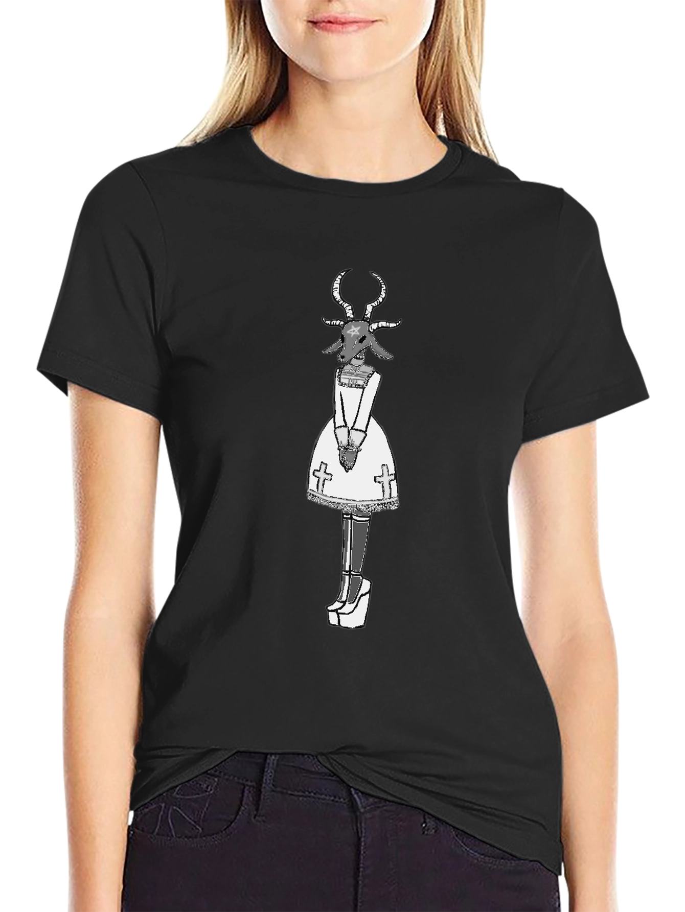 Baphomet Graphic Tee - Occult Fashion