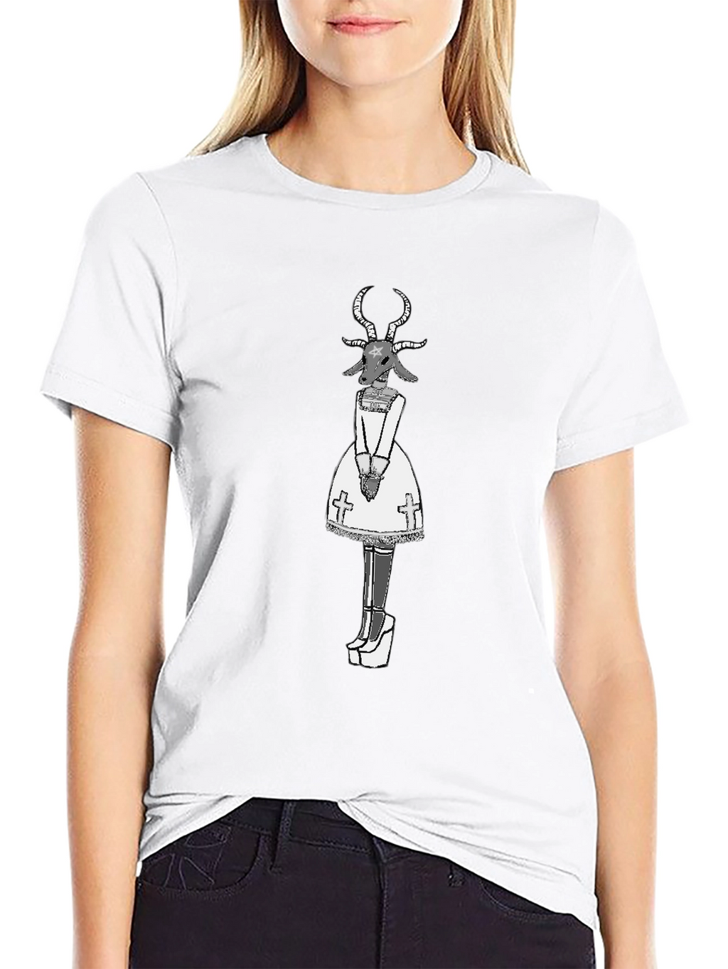 Baphomet Graphic Tee - Occult Fashion