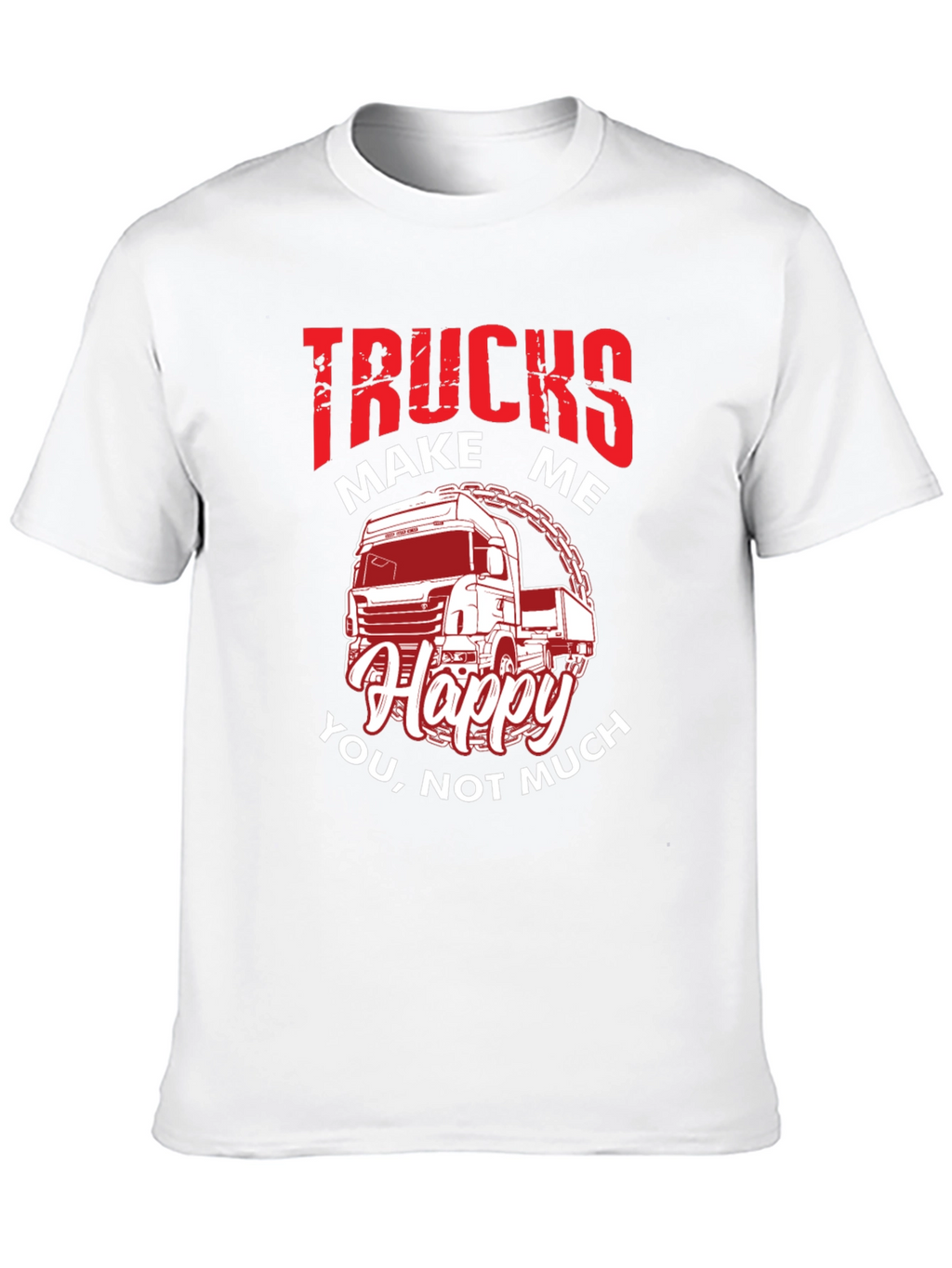 Trucks Make Me Happy Graphic T-Shirt