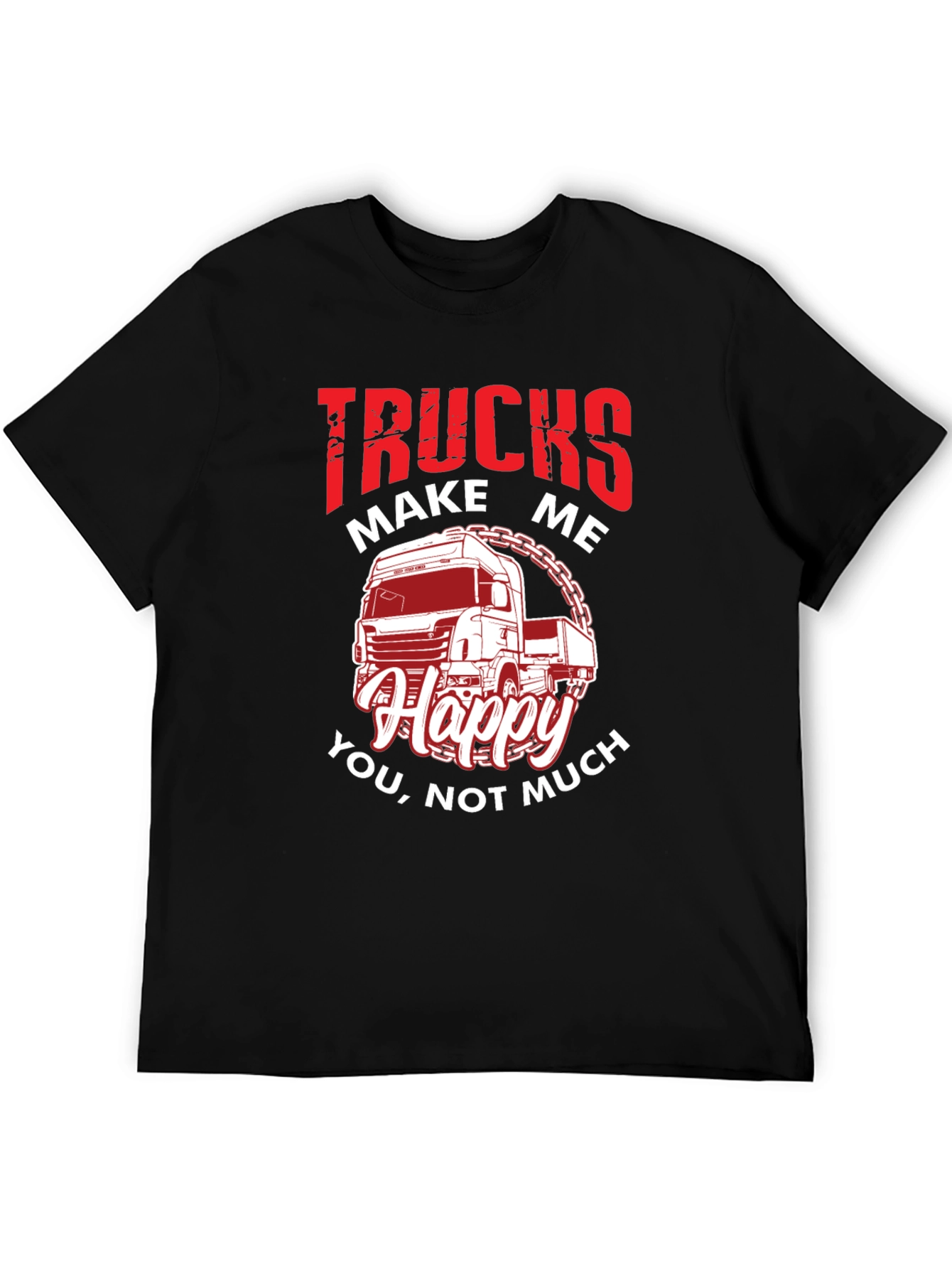 Trucks Make Me Happy Graphic T-Shirt