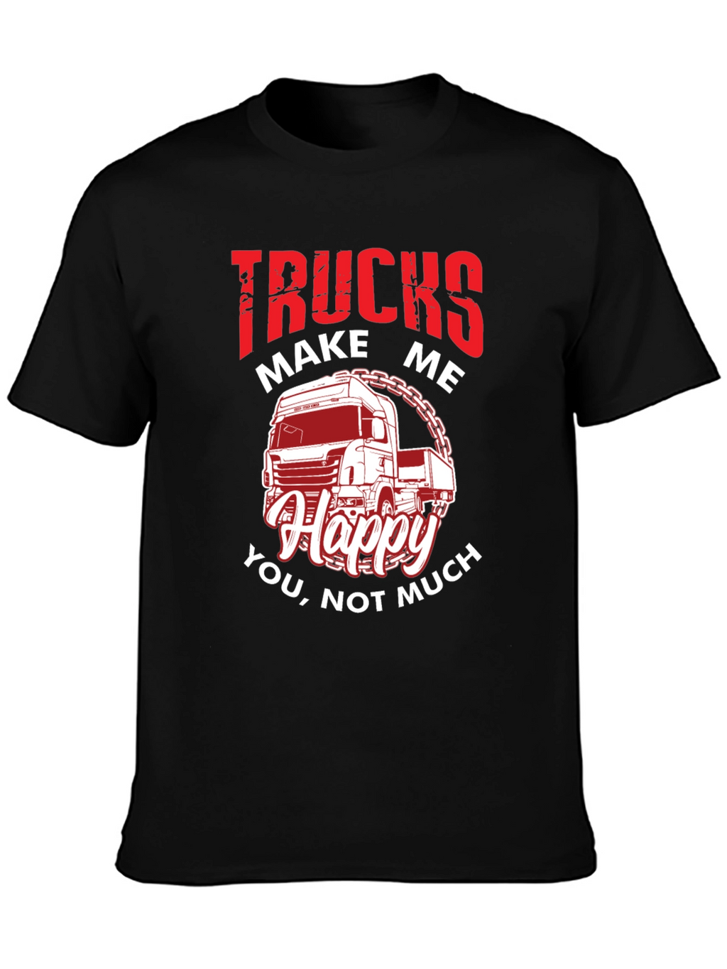 Trucks Make Me Happy Graphic T-Shirt