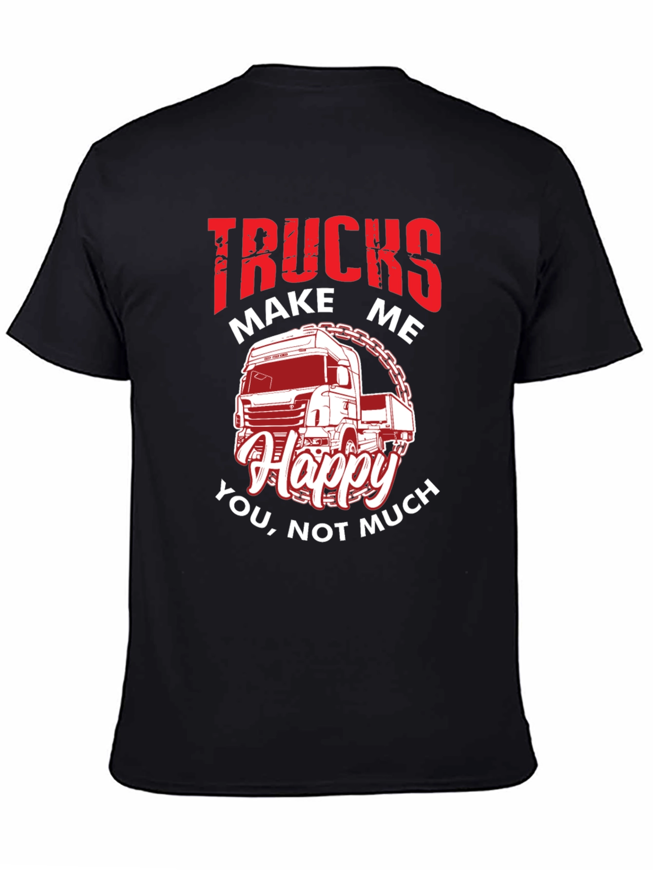 Trucks Make Me Happy Graphic T-Shirt