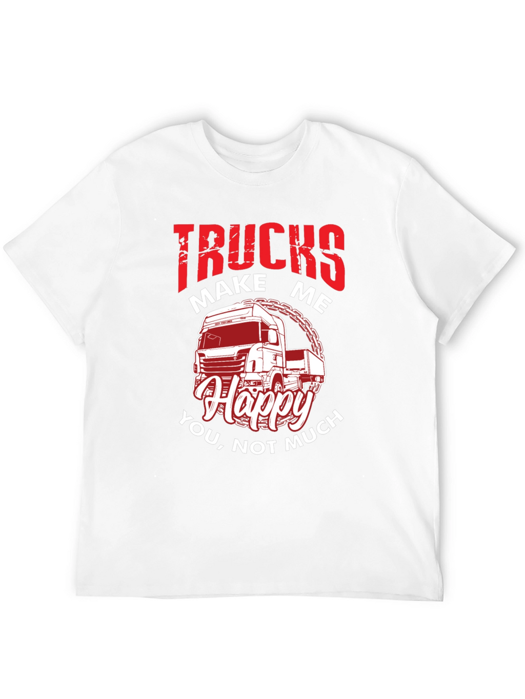Trucks Make Me Happy Graphic T-Shirt