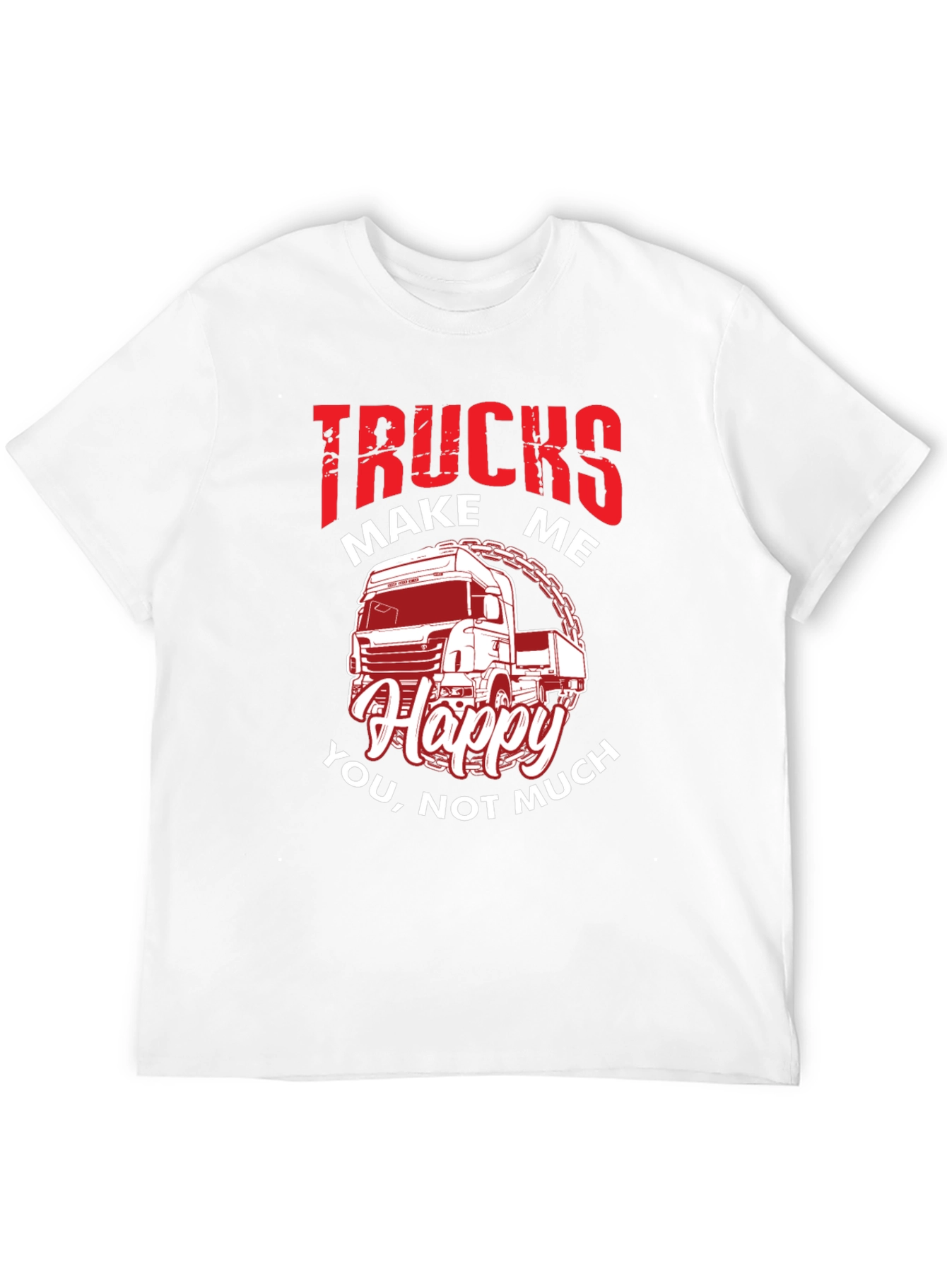 Trucks Make Me Happy Graphic T-Shirt