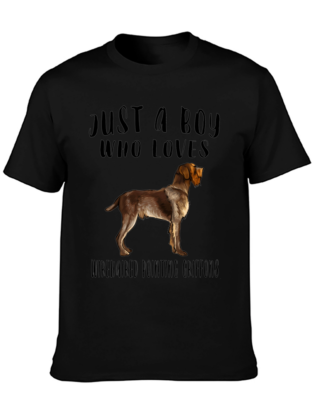 Boy Who Loves Wirehaired Pointing Griffons T-Shirt