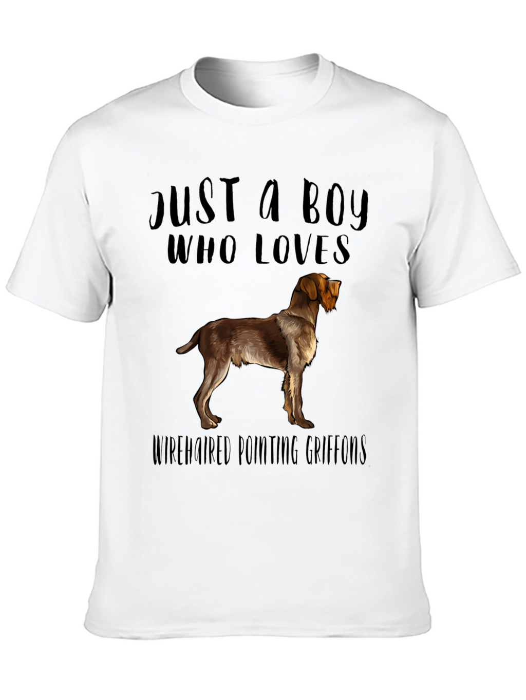 Boy Who Loves Wirehaired Pointing Griffons T-Shirt