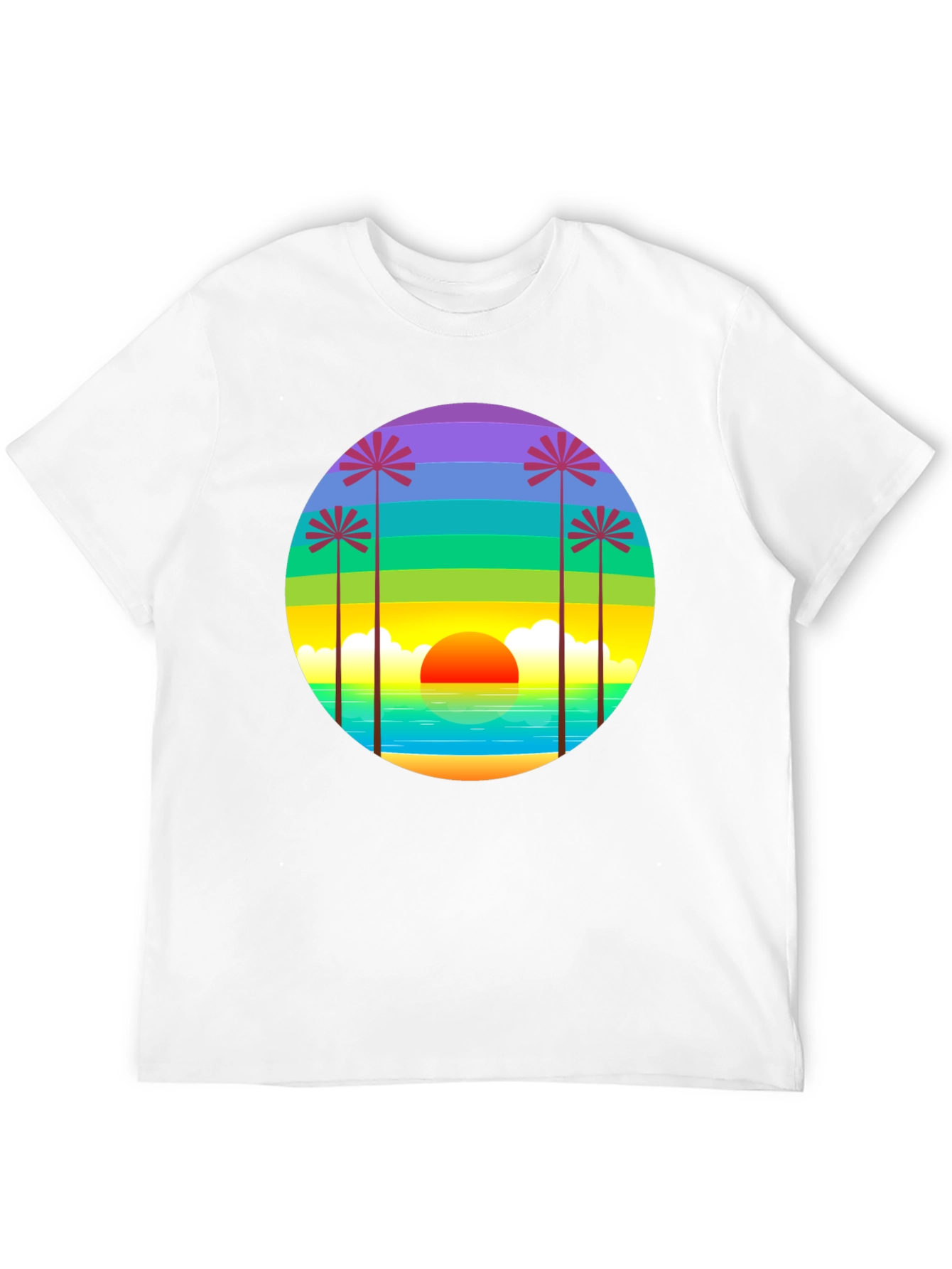 Sunset Palm Tree Graphic T-Shirt