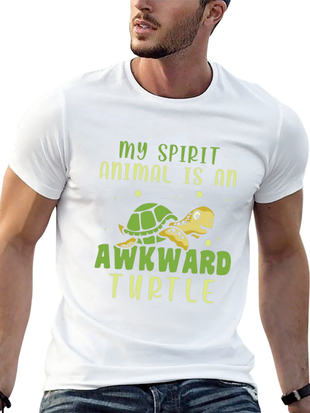 Awkward Turtle Graphic T-Shirt - Fun Animal Tee