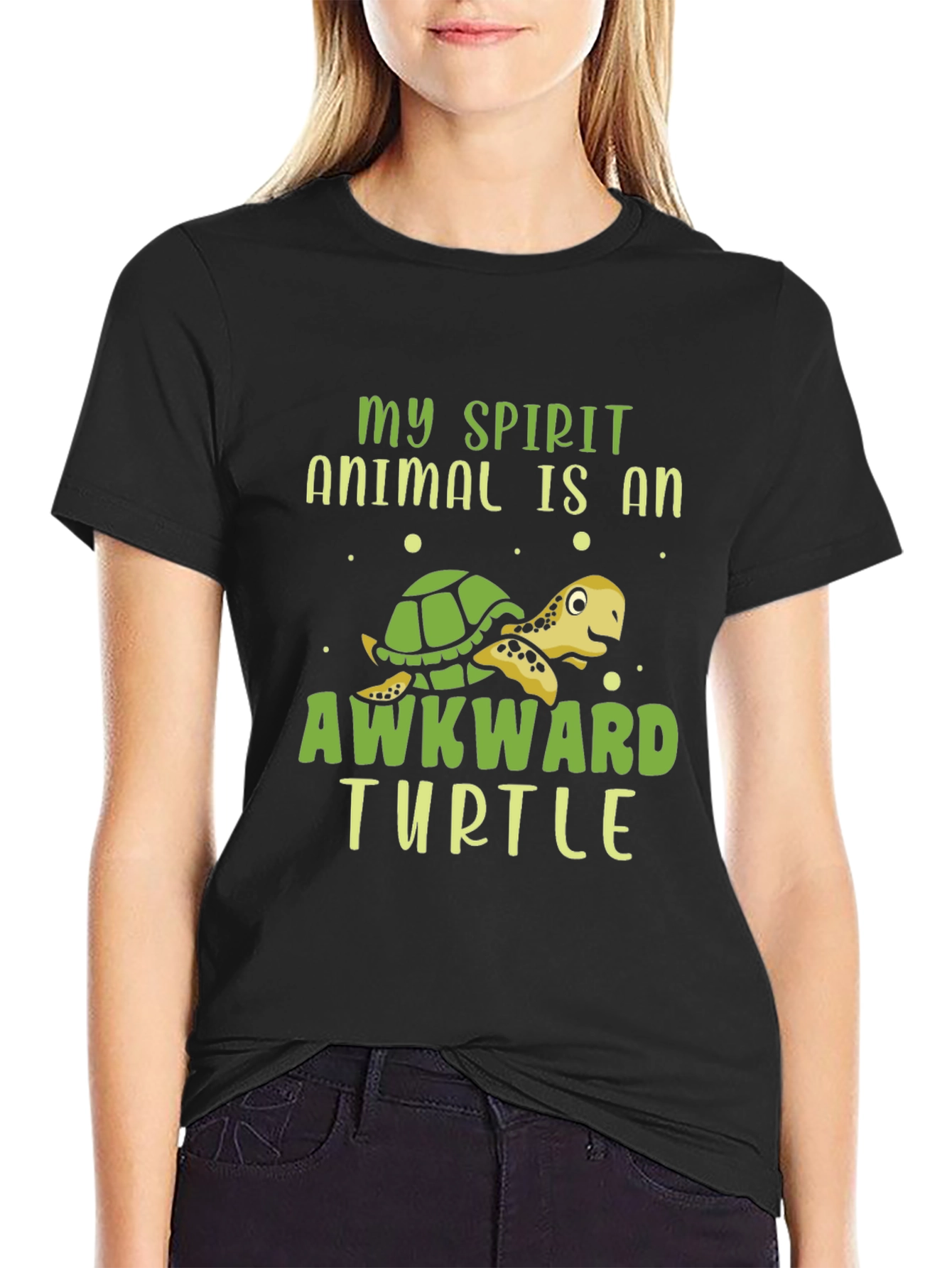 Awkward Turtle Graphic T-Shirt - Fun Animal Tee