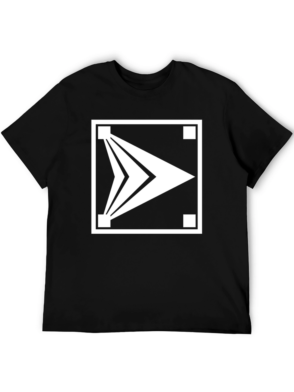 Modern Arrow Graphic T-Shirt - Black Cotton Blend