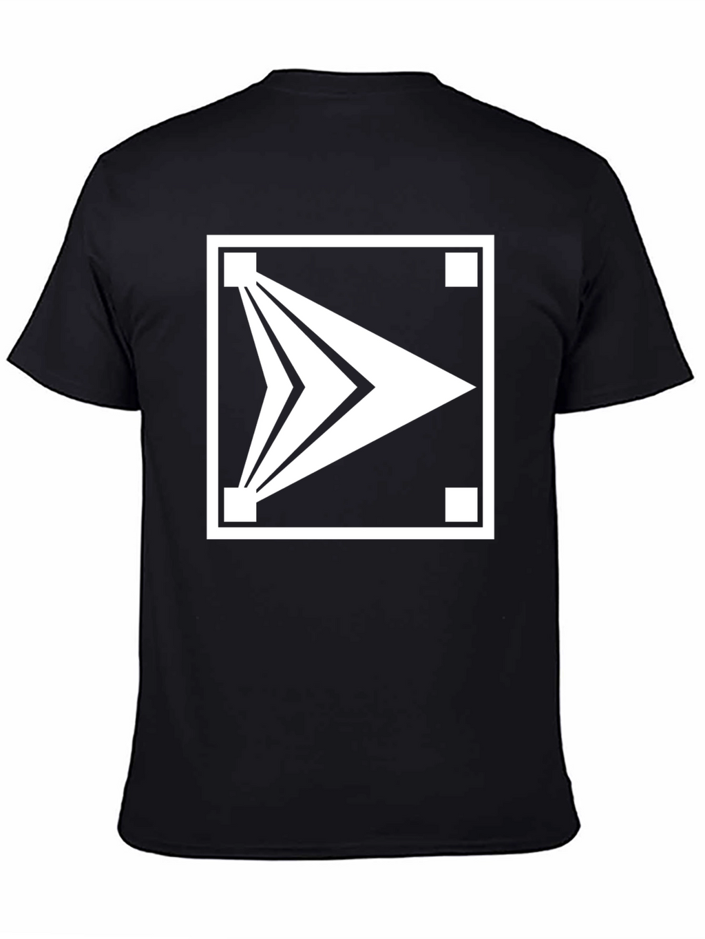 Modern Arrow Graphic T-Shirt - Black Cotton Blend
