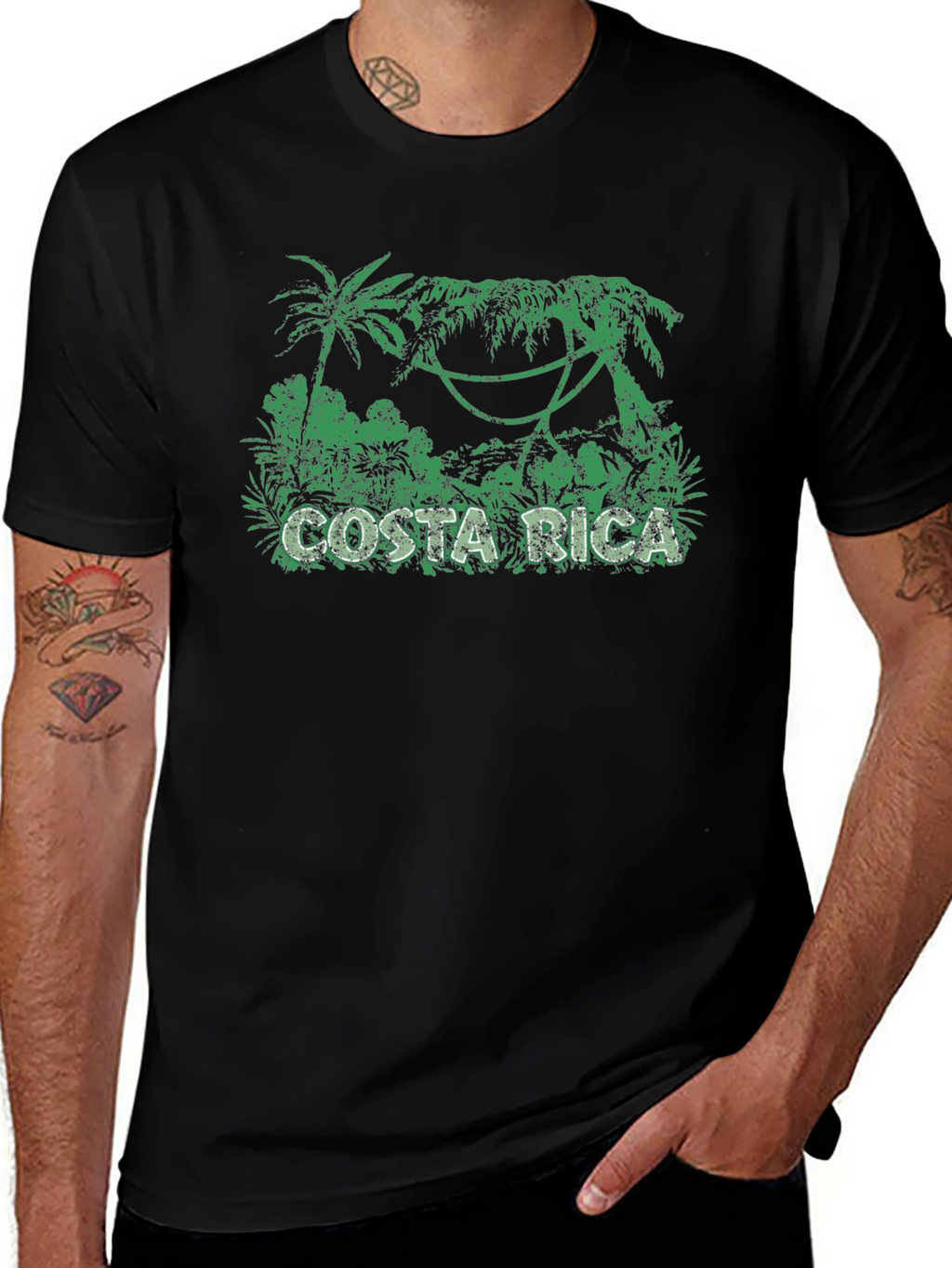 Costa Rica Graphic T-Shirt - Jungle Print Tee