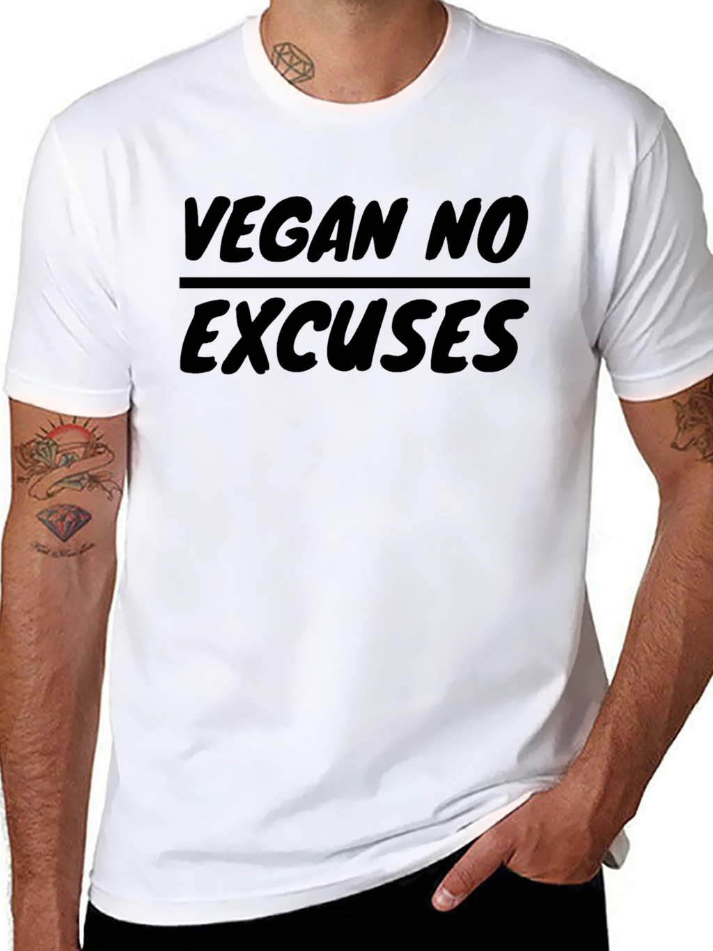 Vegan No Excuses T-Shirt - Black