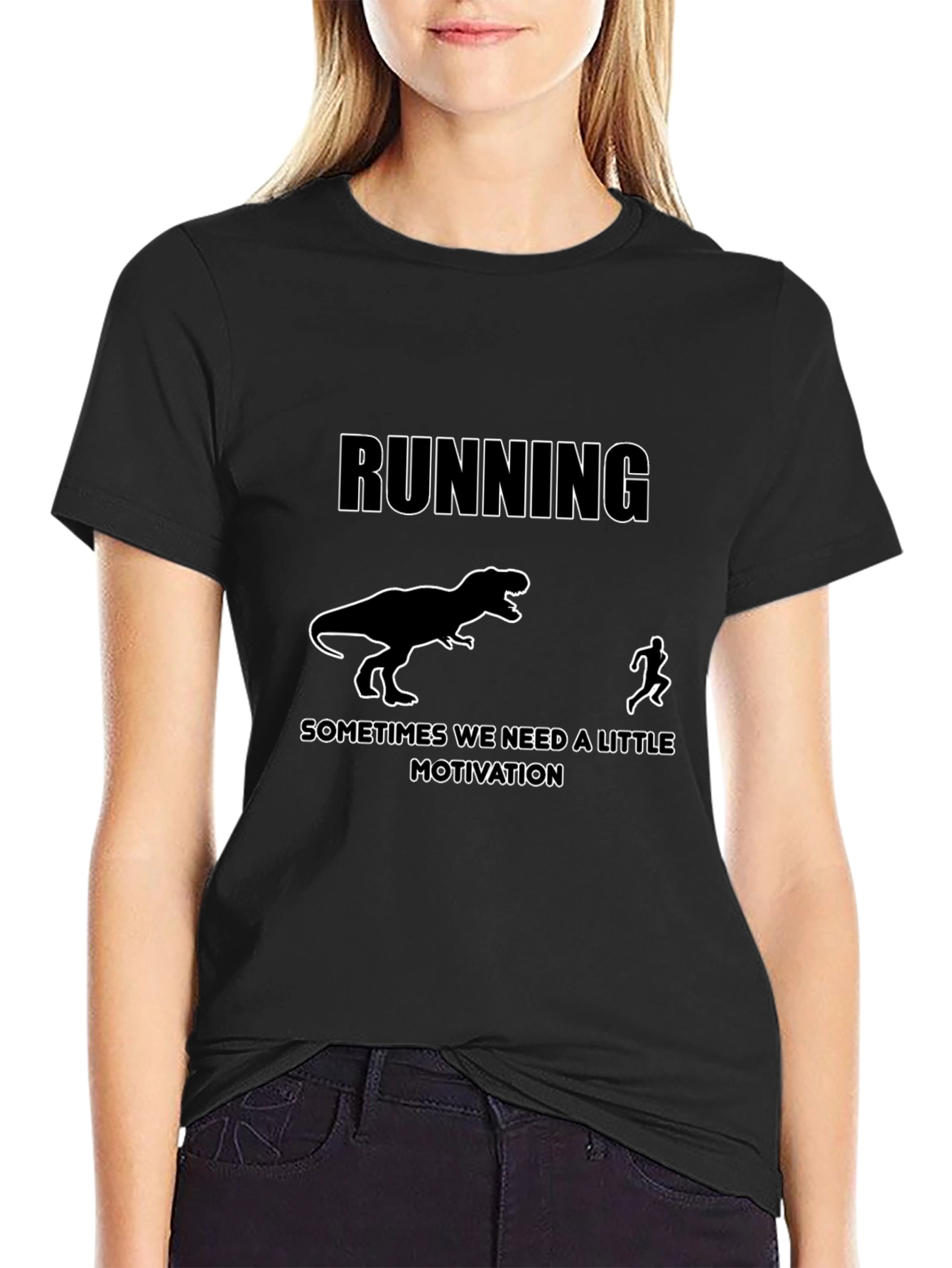Running Motivation T-Shirt: Dinosaur Chase