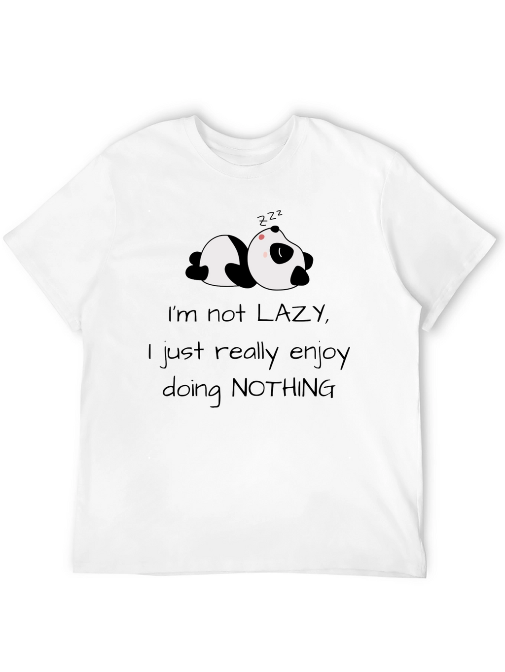 Funny Panda Lazy Graphic Novelty T-Shirt