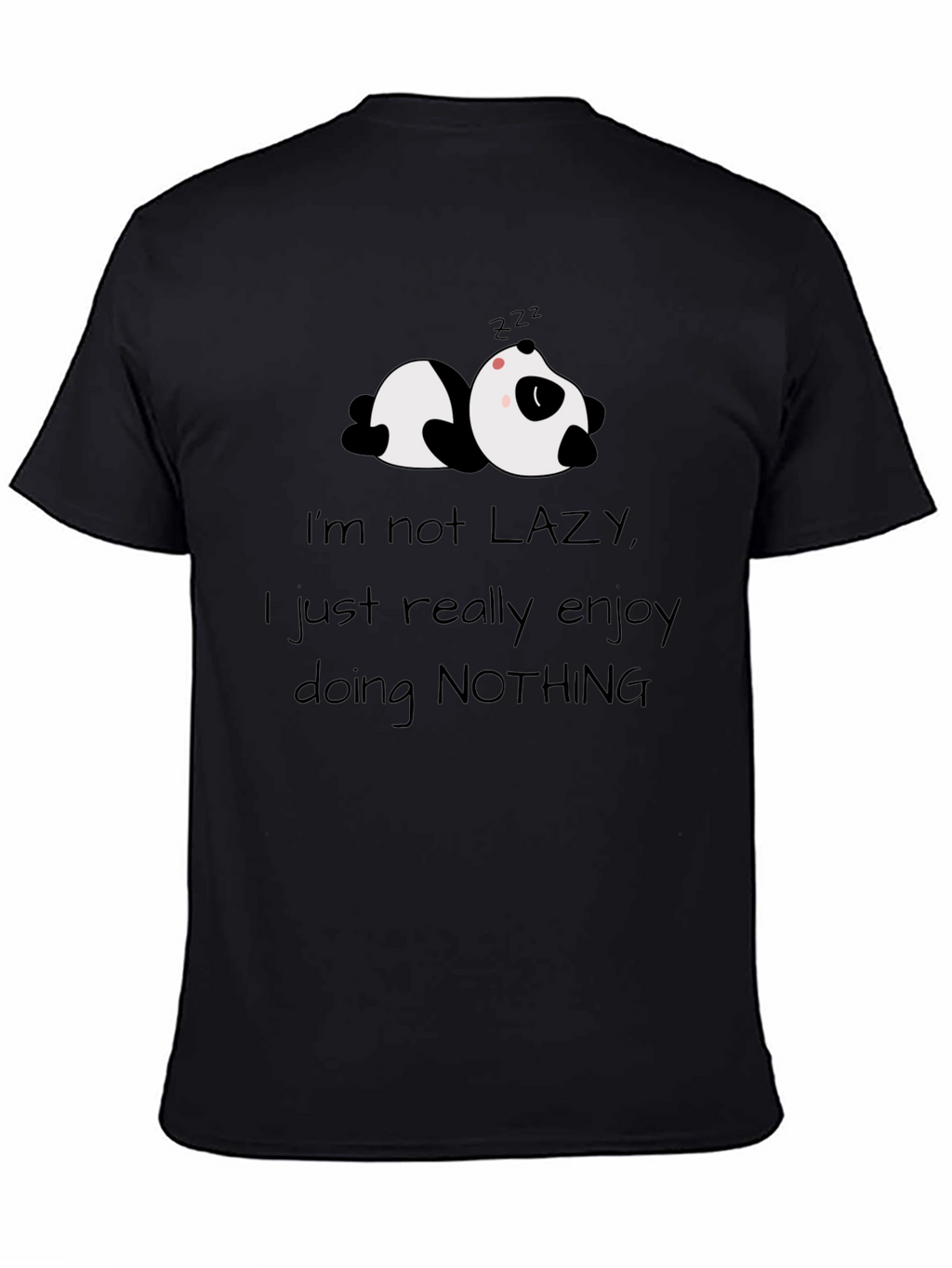 Funny Panda Lazy Graphic Novelty T-Shirt