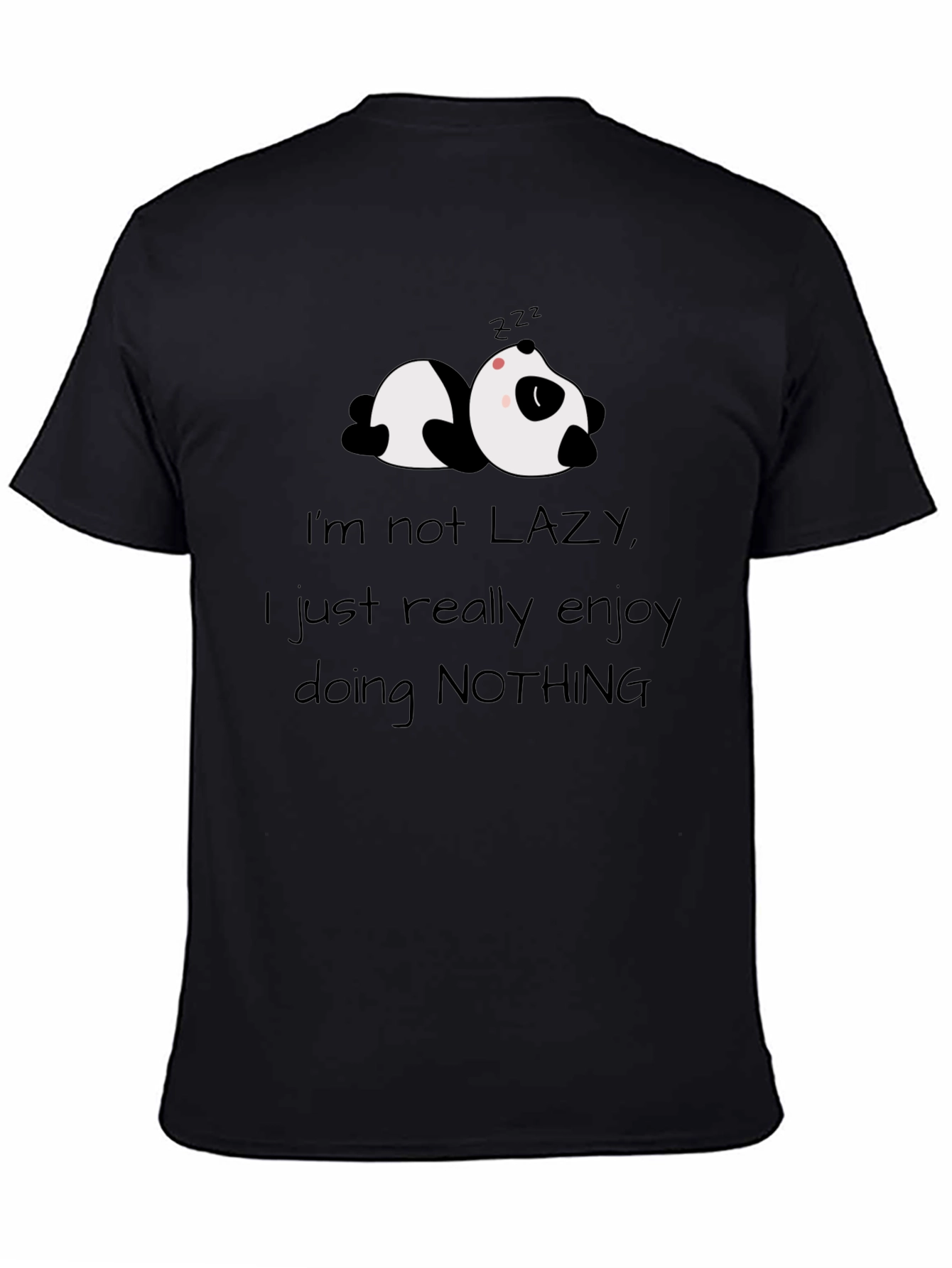 Funny Panda Lazy Graphic Novelty T-Shirt