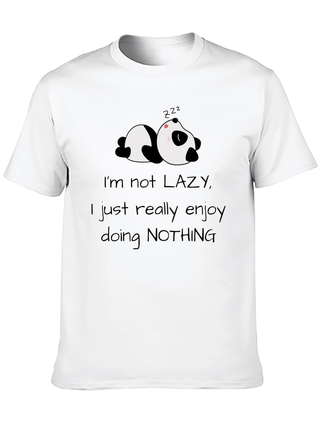 Funny Panda Lazy Graphic Novelty T-Shirt