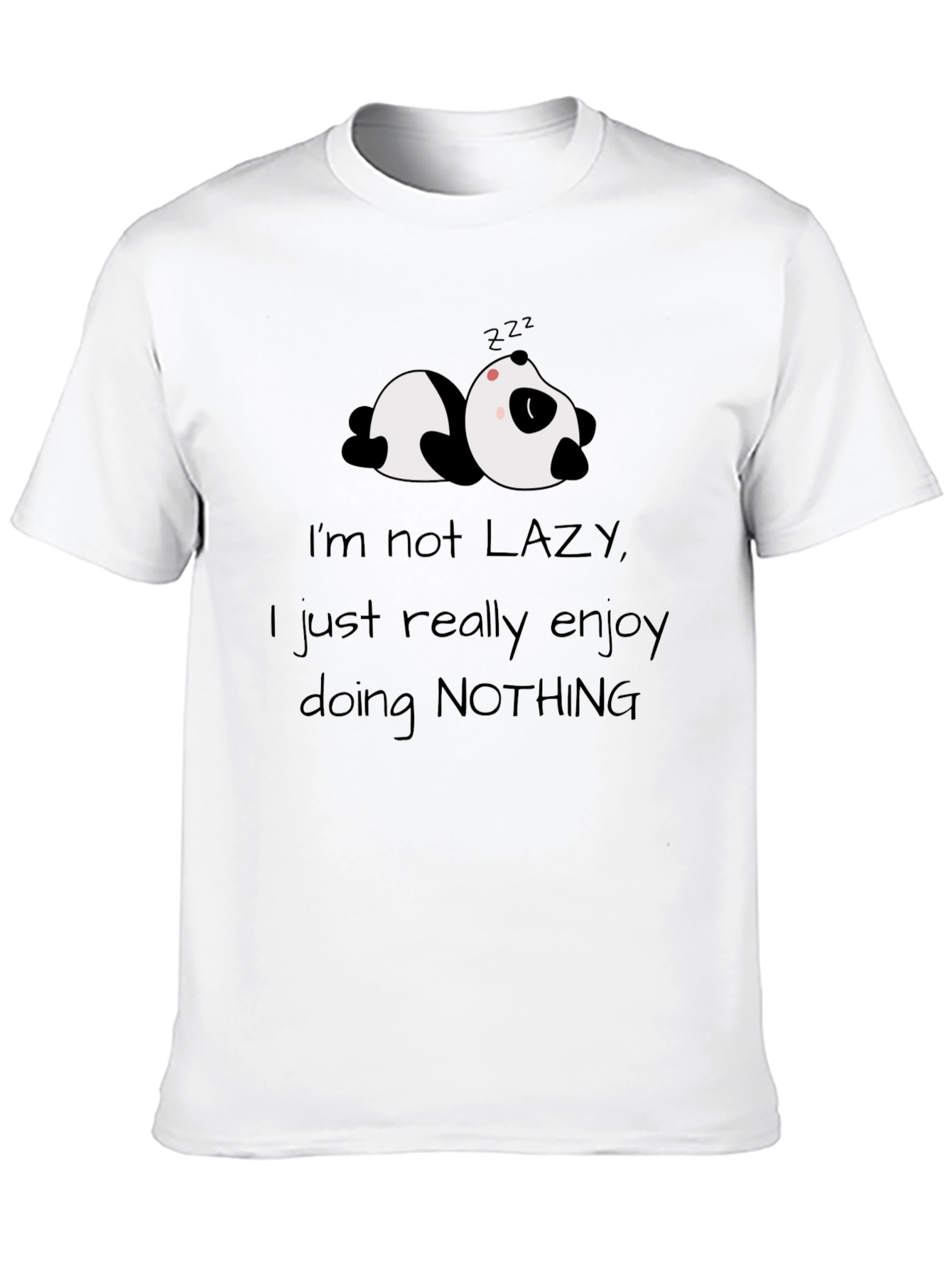 Funny Panda Lazy Graphic Novelty T-Shirt