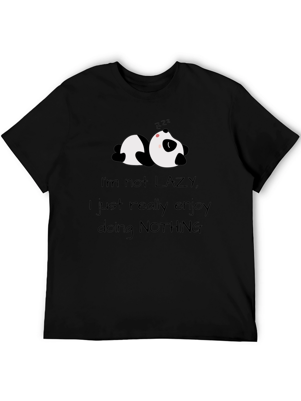 Funny Panda Lazy Graphic Novelty T-Shirt