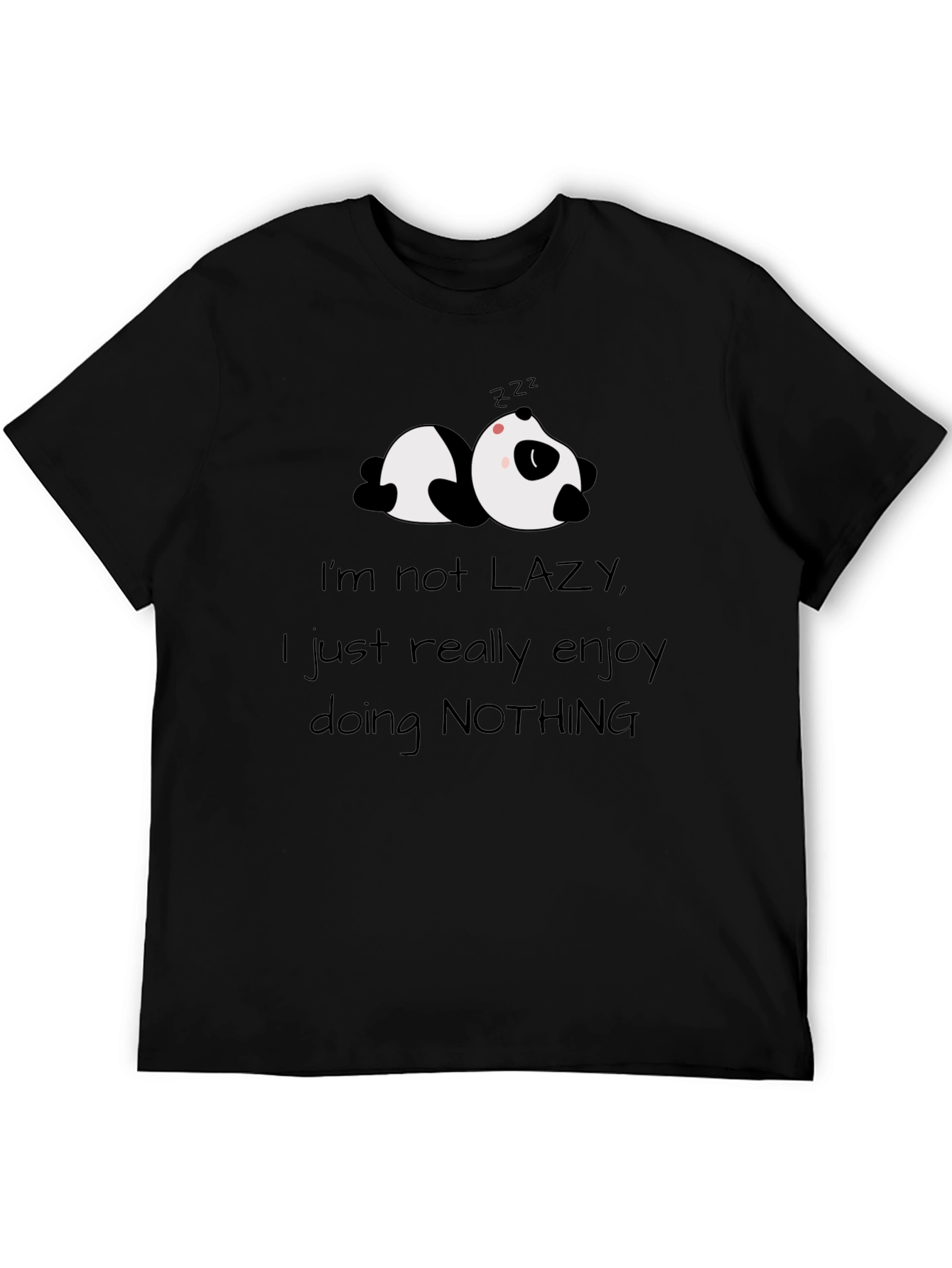 Funny Panda Lazy Graphic Novelty T-Shirt