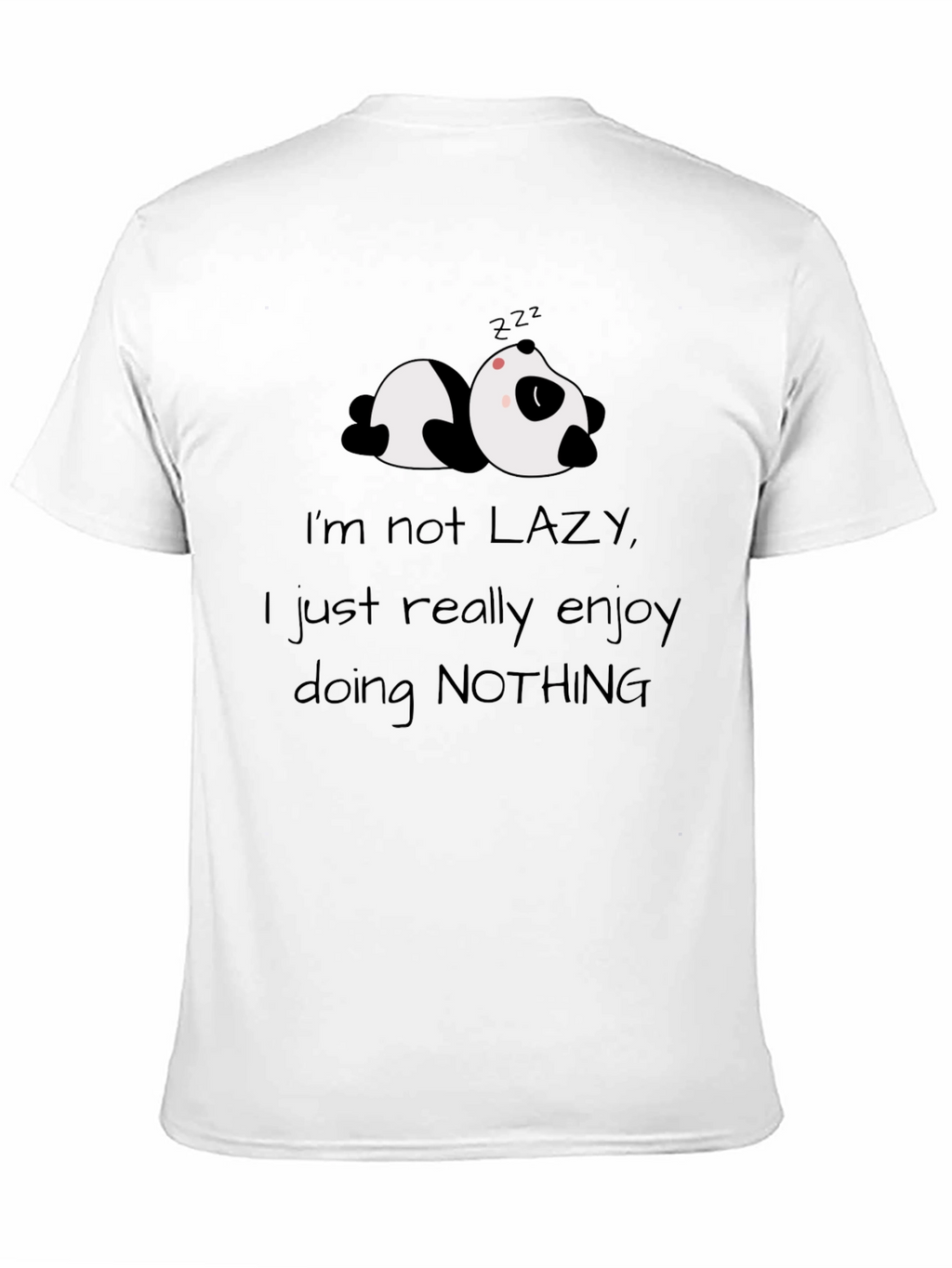 Funny Panda Lazy Graphic Novelty T-Shirt