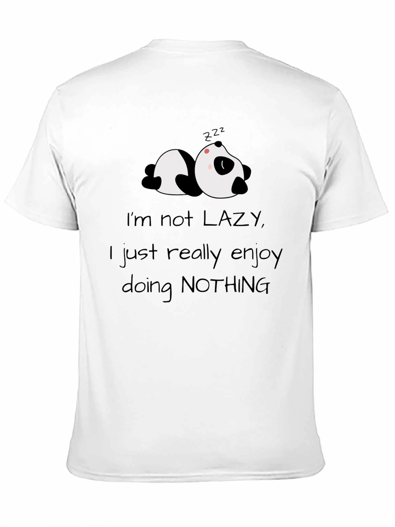 Funny Panda Lazy Graphic Novelty T-Shirt