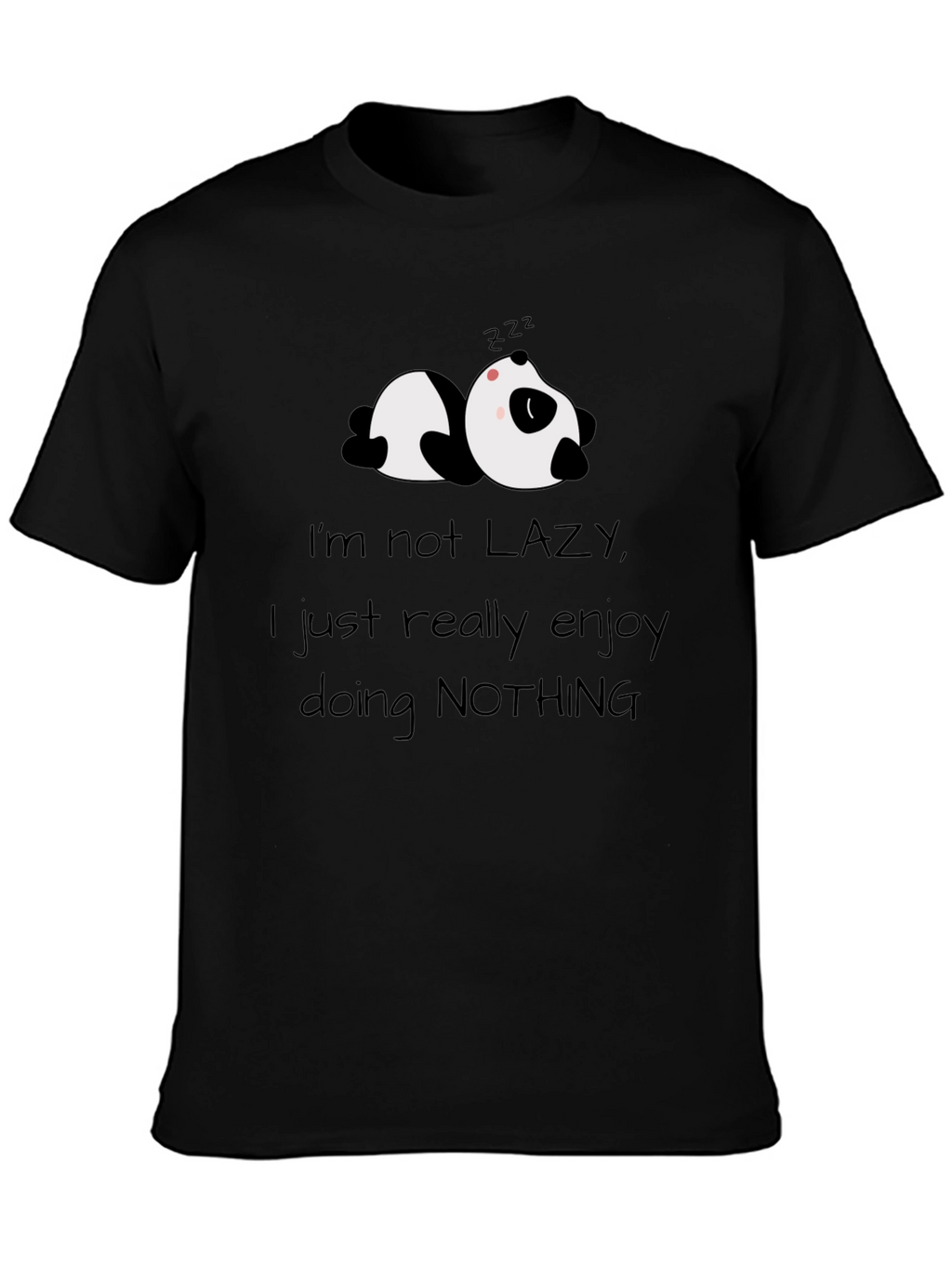 Funny Panda Lazy Graphic Novelty T-Shirt